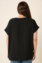 Casual Tee - Black - Extended Size