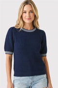 Waffle Sweater Tee - Jade