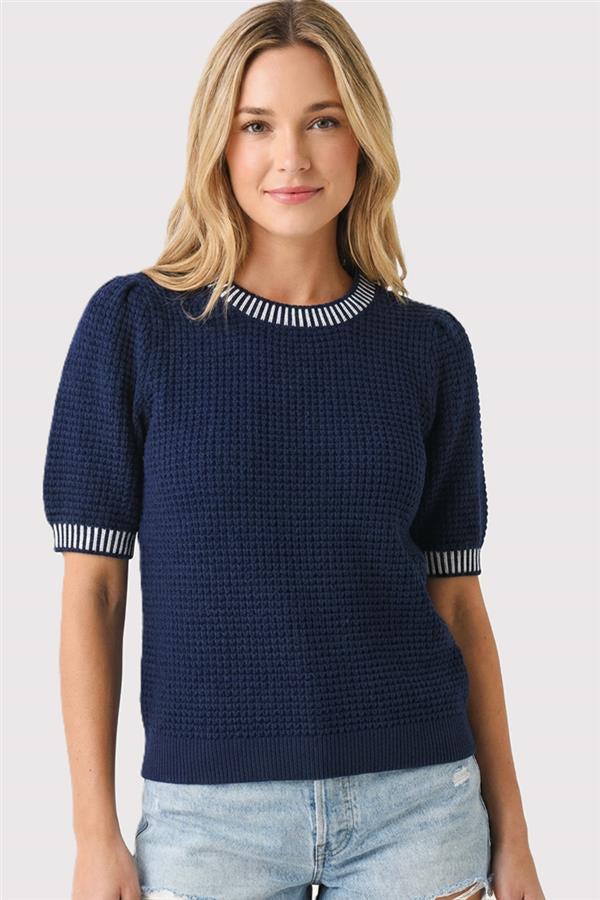 Waffle Sweater Tee - Jade