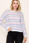Striped Crochet Sweater - Multi