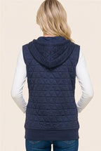 Quilted Vest - Navy
