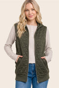 Quilted Vest - Olive